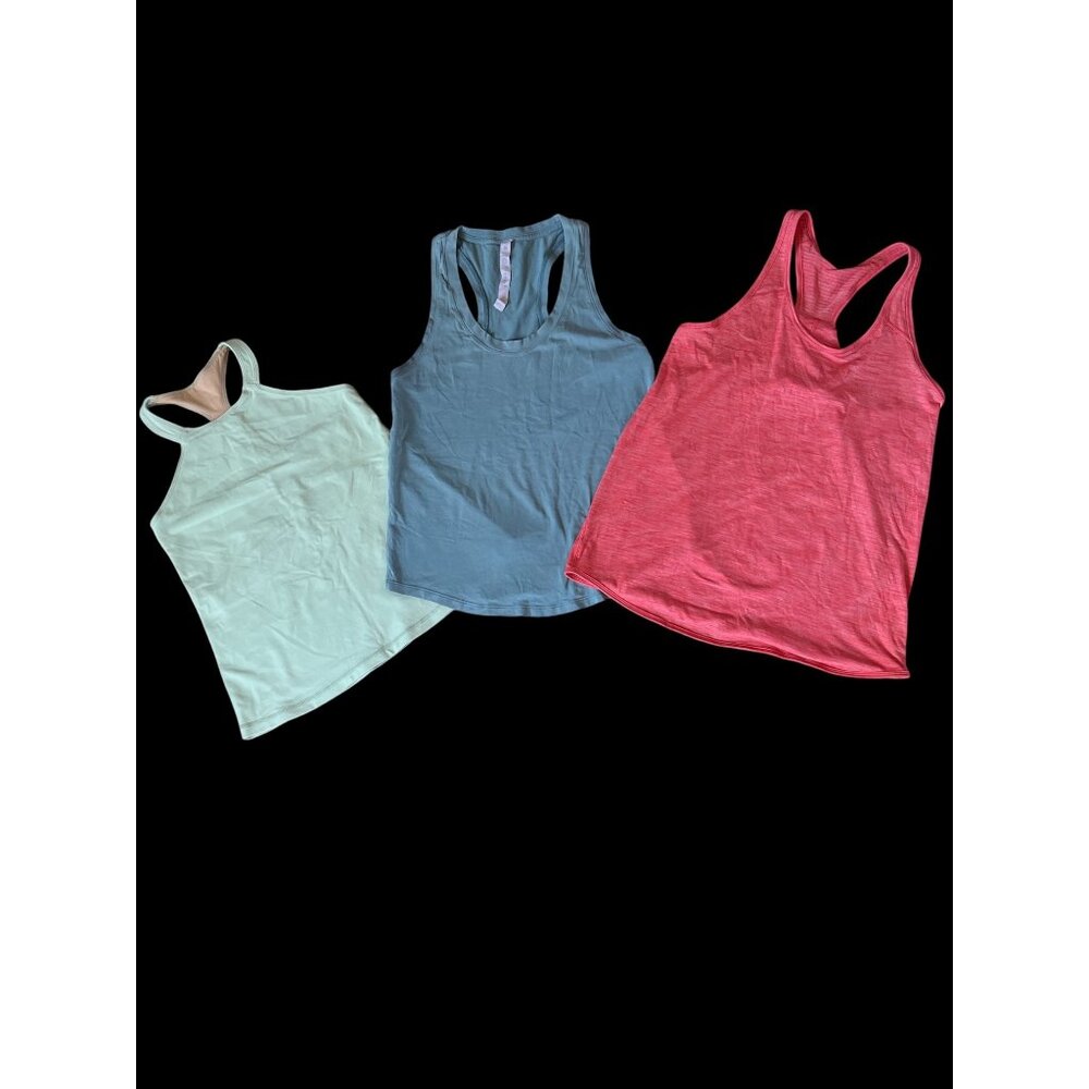 Lululemon Womens Racerback Tank Tops Suze 4  Athletic Wear Lot Of 3